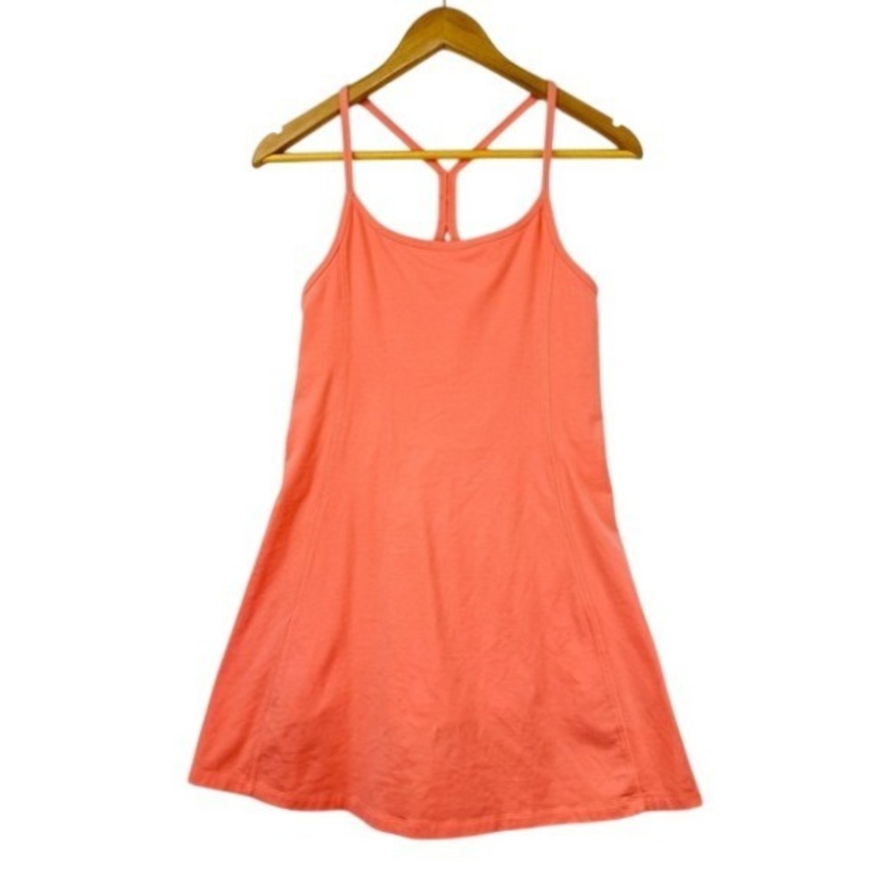 PINK Victoria's Secret Active Dress Size M Peach Cosmo Logo Cotton Sleeveless VS - Picture 3 of 11